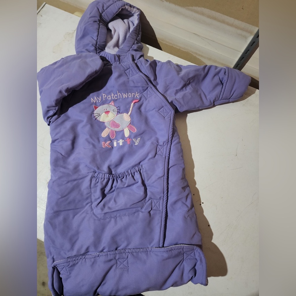 Purple Infant swaddle Snowsuit